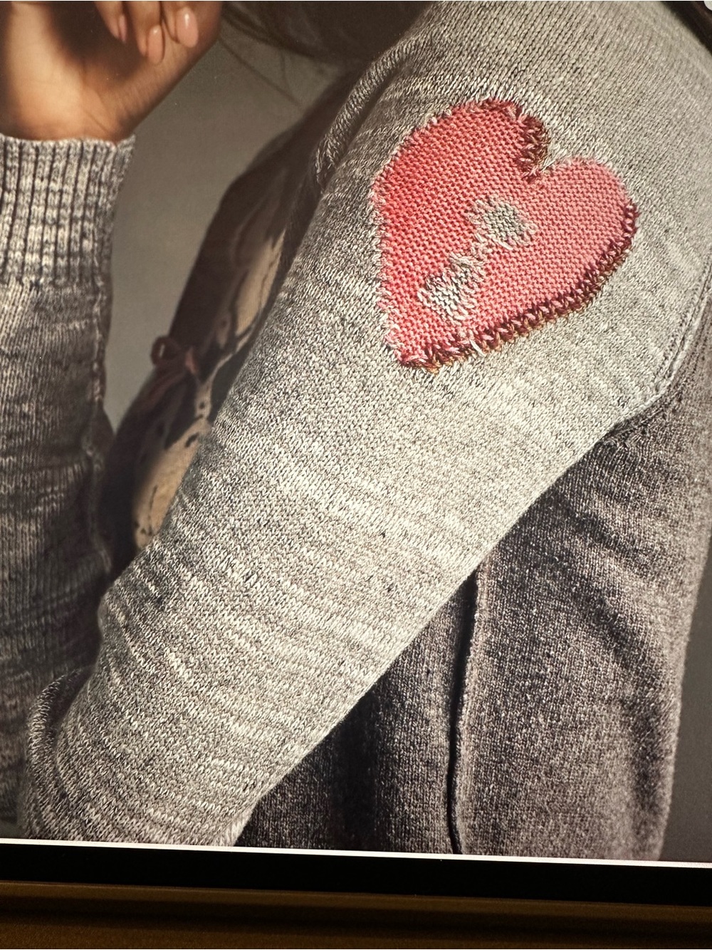 New with Tag! $128 Pilcro Anthropologie Womens Gray Deer Crewneck Sweater sz M - Picture 4 of 10